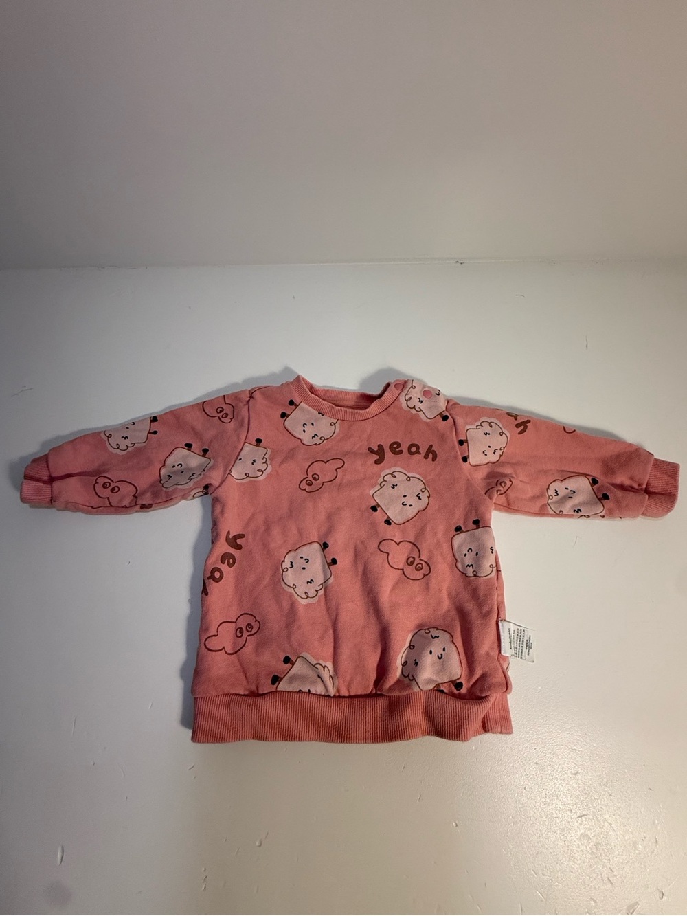 Balabala Baby Pink Toast Clouds Crewneck – 6–9M